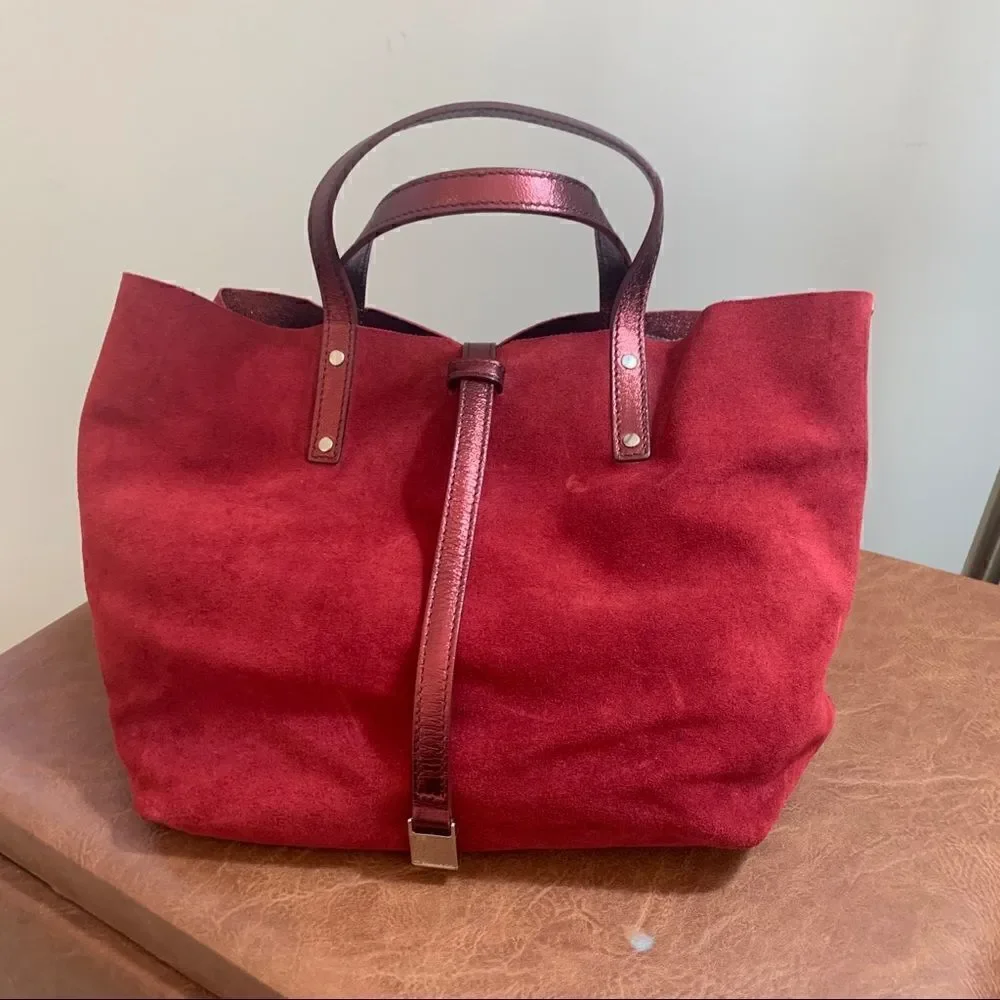 Tiffany & Co. Reversible Burgundy Suede/Leather